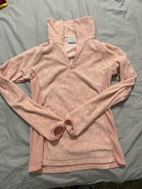 Columbia Soft Pink Floral Fleece Jacket